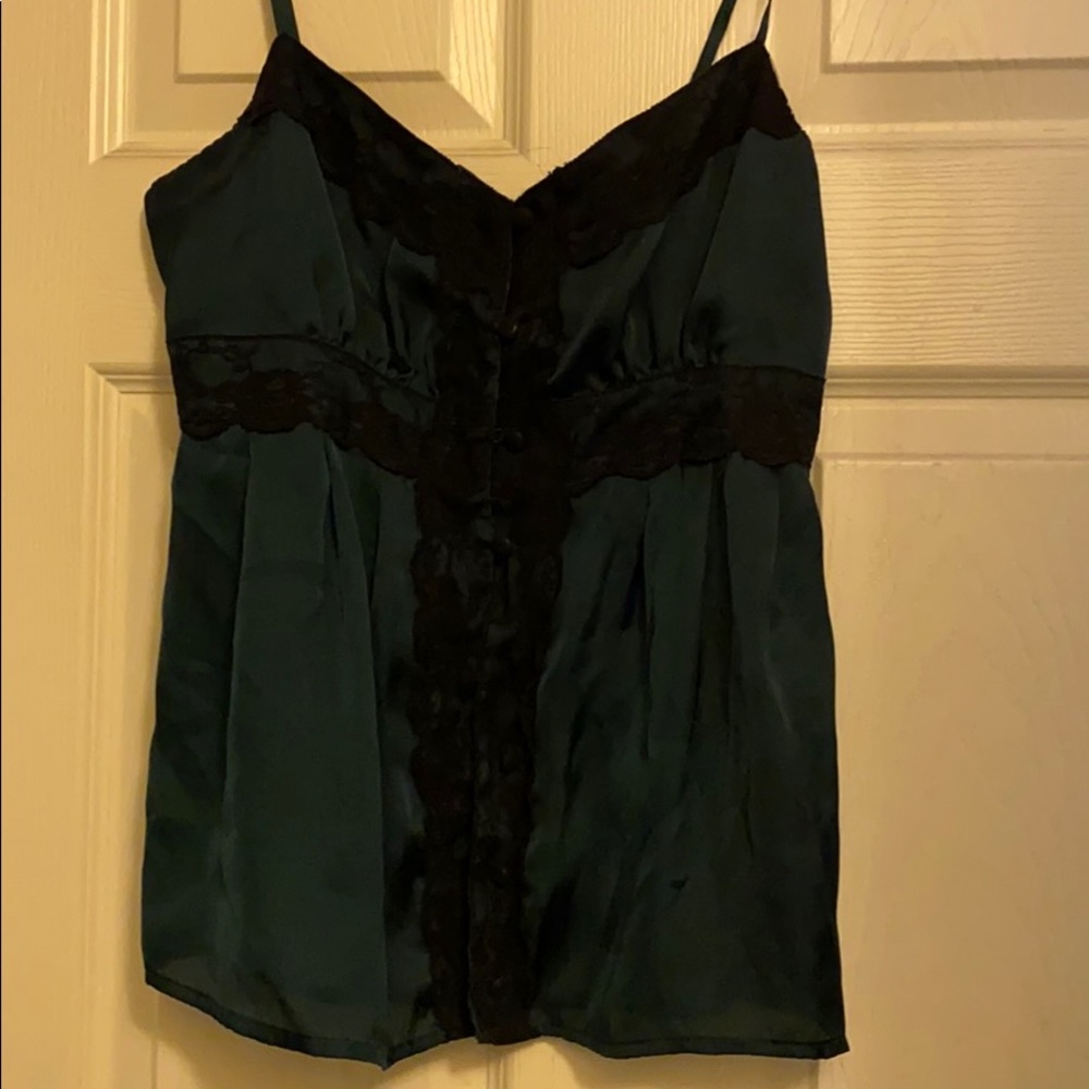 Silk Green Top😊. Open to Trades obo